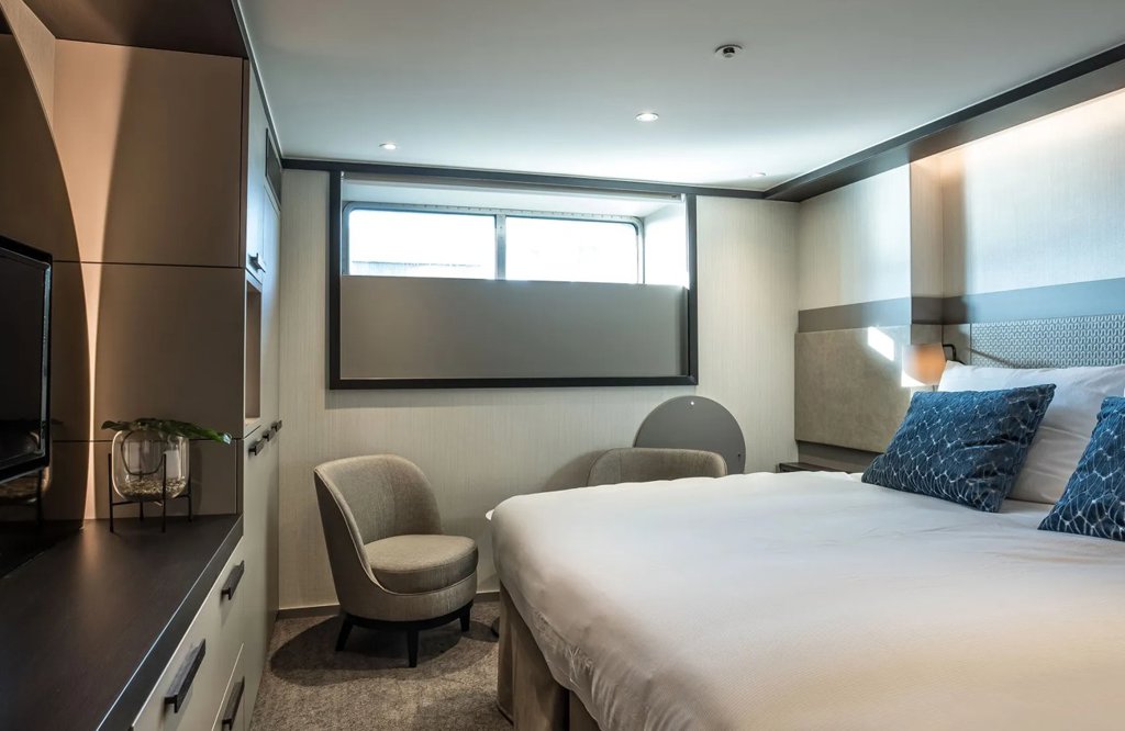 Contemporary River Ship Window Stateroom 