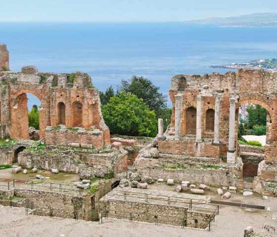 Italy, From Messina Taormina, The Ancient Theatre