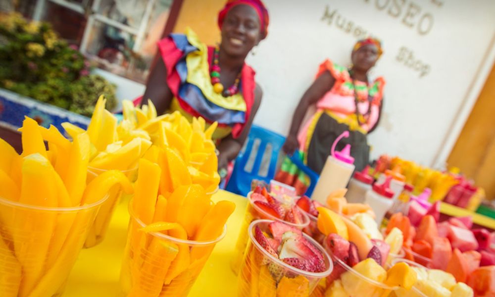 Fruit cups at the market