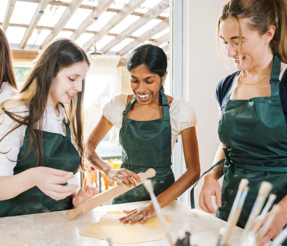 Friends Doing Cooking Class