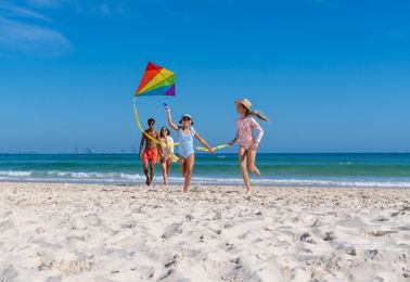 Family on the beach