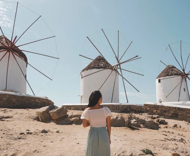 Celebrity in Mykonos Windmills