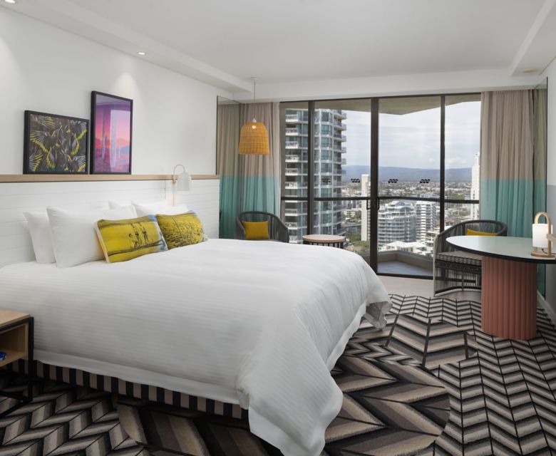 QT Gold Coast bedroom 