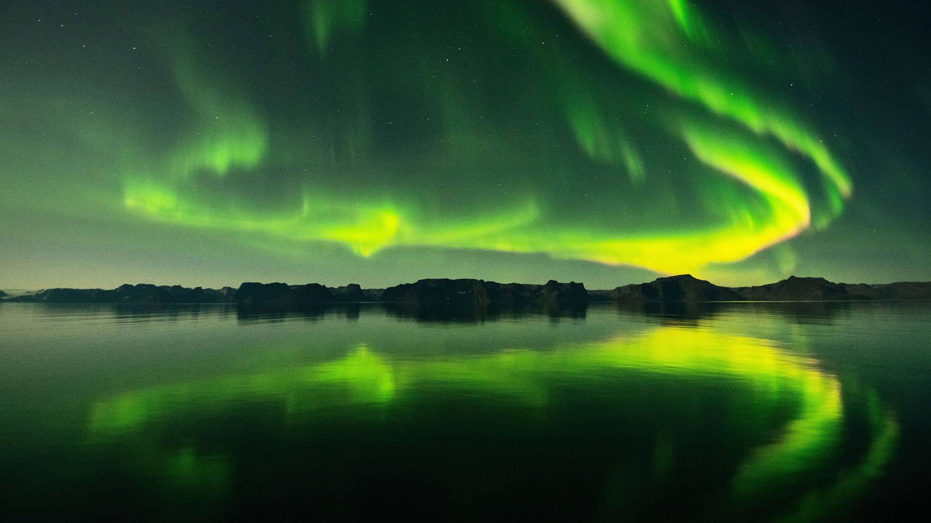 The Northern lights aurora borealis