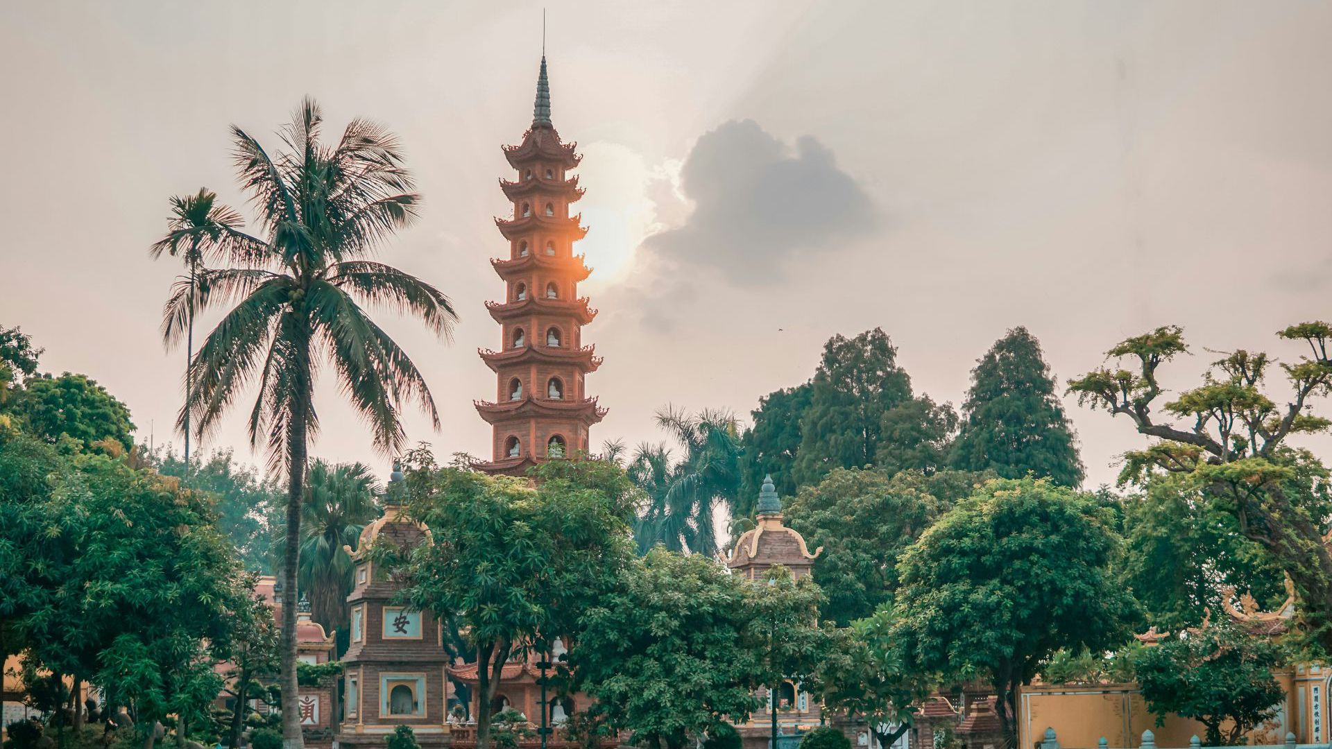 A temple in Hanoi - Image credit: Unsplash/Hoang Anh 