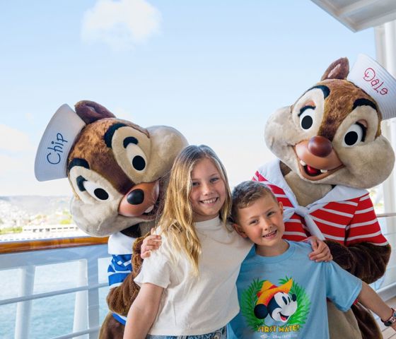 Kids with Chip and Dale