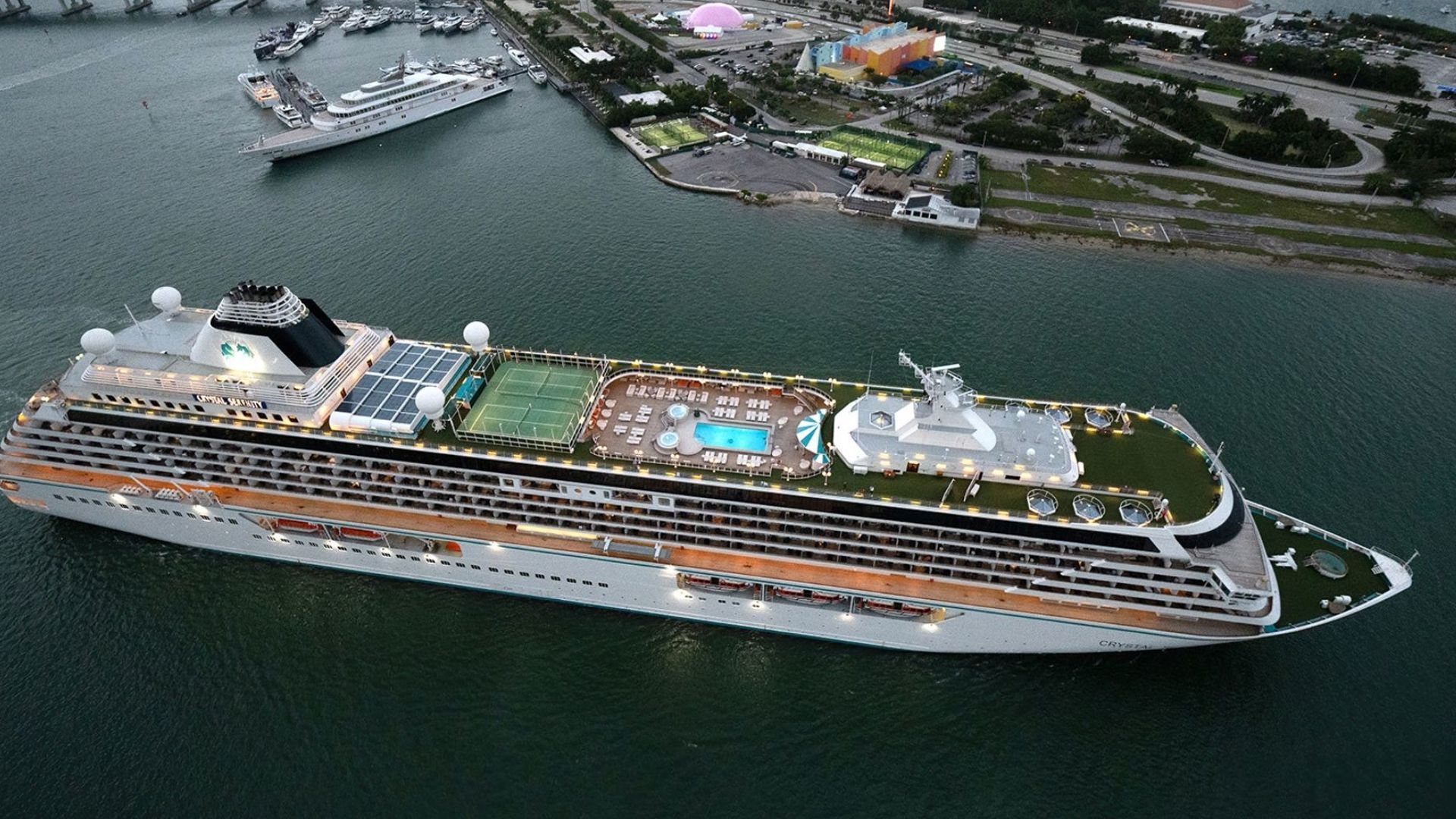 Crystal Serenity via Drone