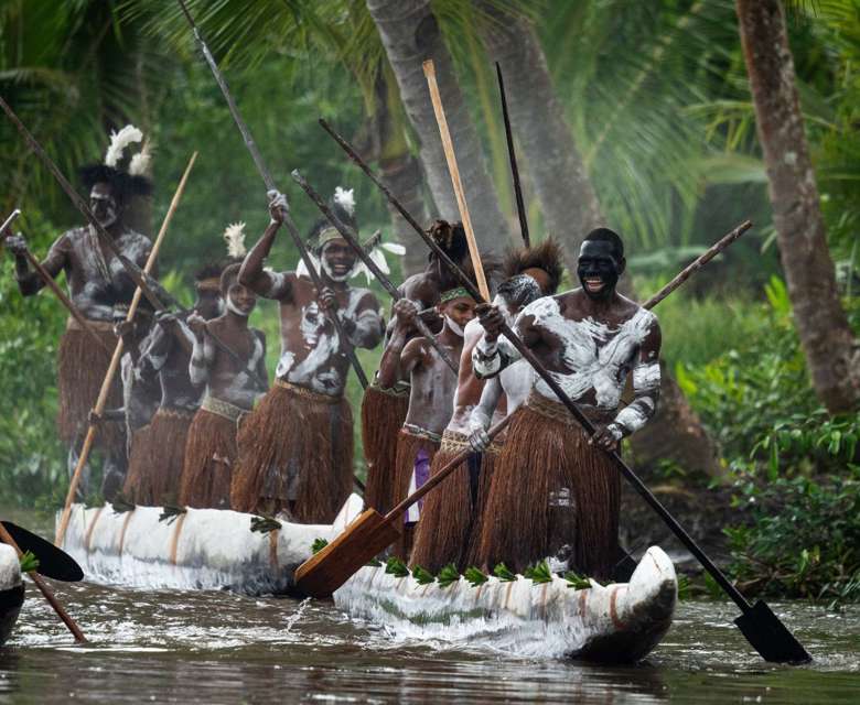 Agats village Cultural local people