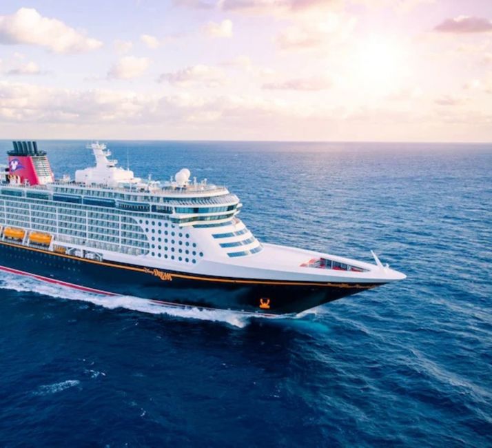 Disney Dream at sea - aerial shot
