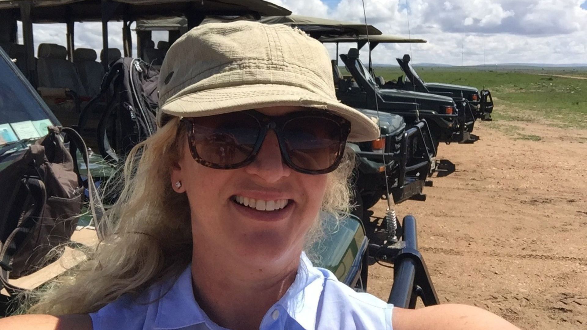 Mel Hubber with 4X4s on a Safari in Africa - Image credit: Mel Hubber