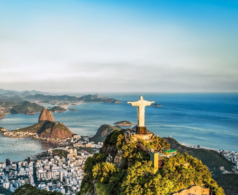 The famous Christ the Redeemer in Rio de Janeiro, Brazil