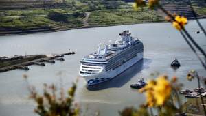 Princess cruising Panama Canal