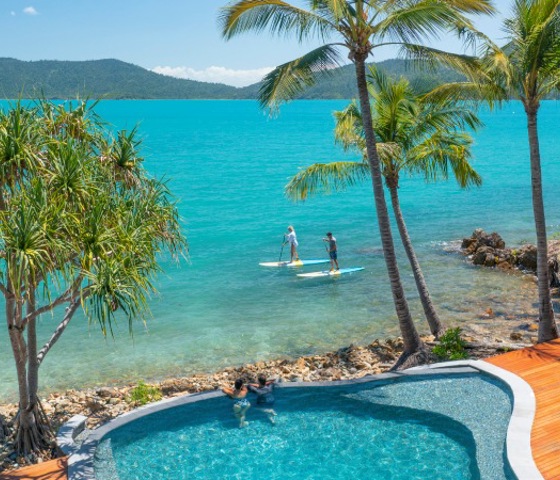 People paddle boarding 