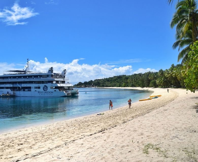  Fiji Princess resting at beautiful private beach on Nanuya Island