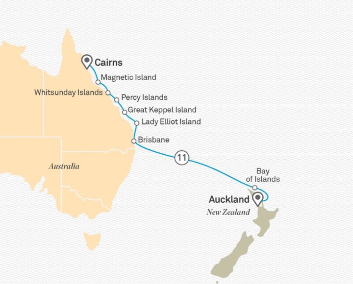 Along The East Coast Map