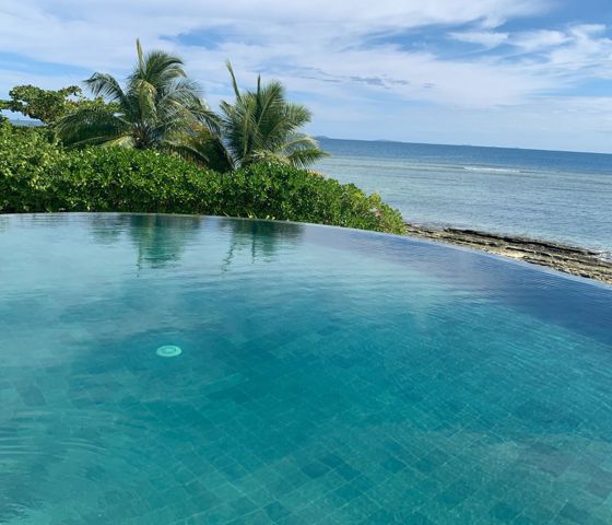 View from the pool at the Malamala Beach Club