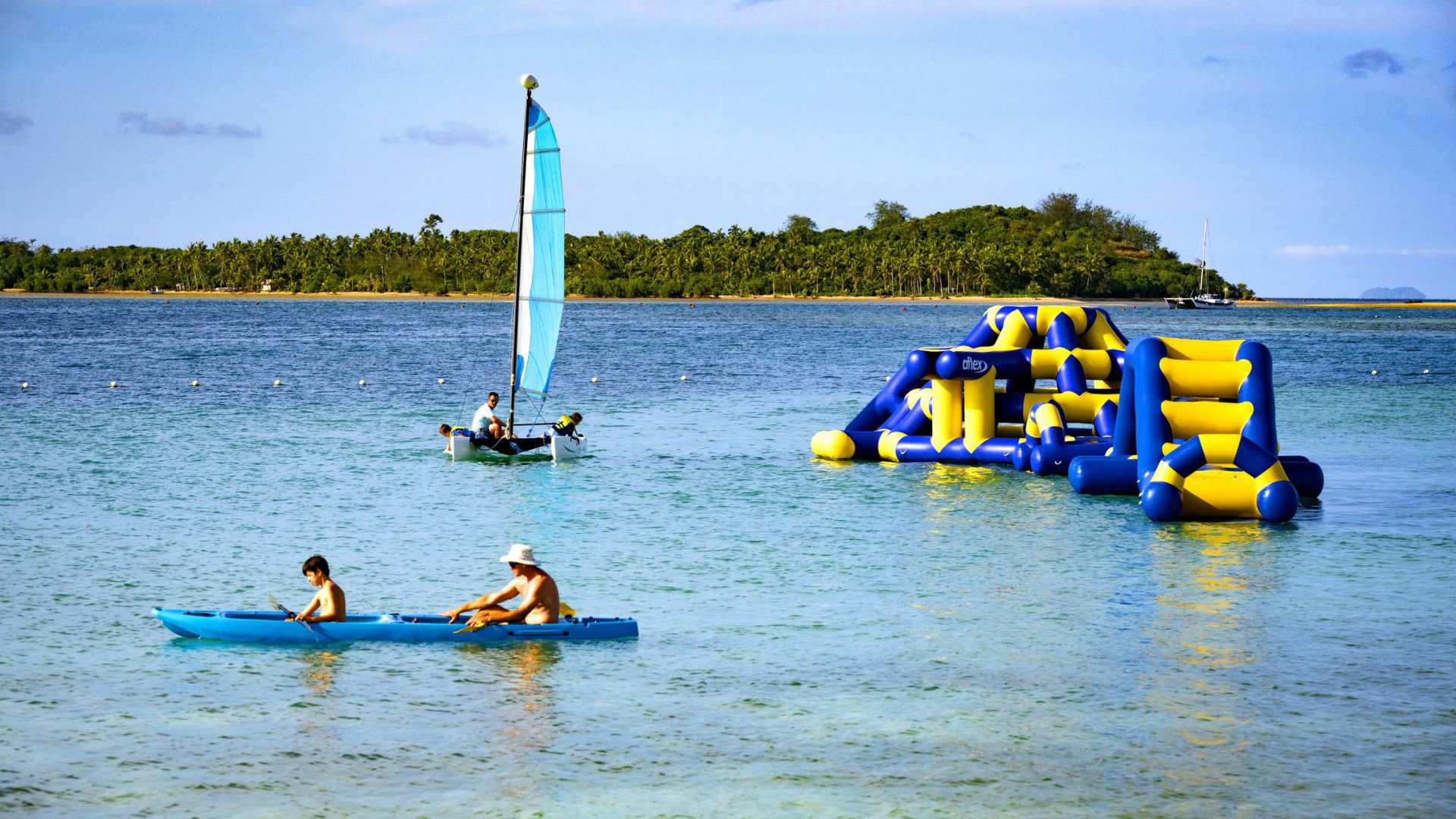 Water activities at the Plantation Island Resort