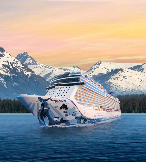 Norwegian Cruise Line NCL Bliss Aerial Alaska