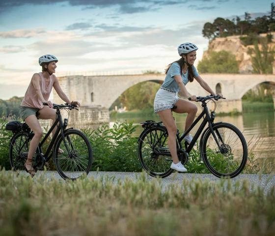 Biking At The Bridge In Avignon