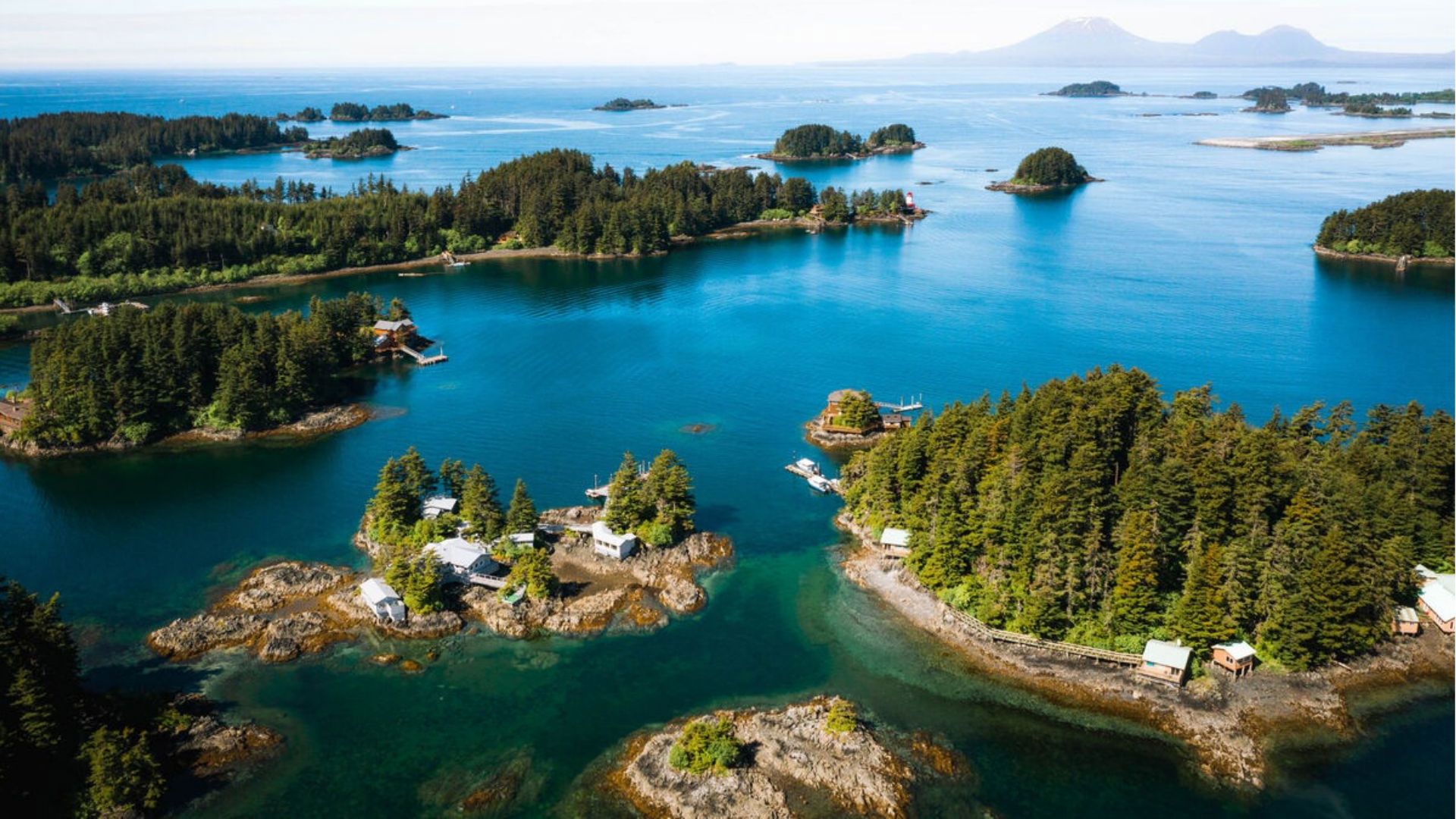 Aerial view of Sitka - Image credit: Cunard Cruises