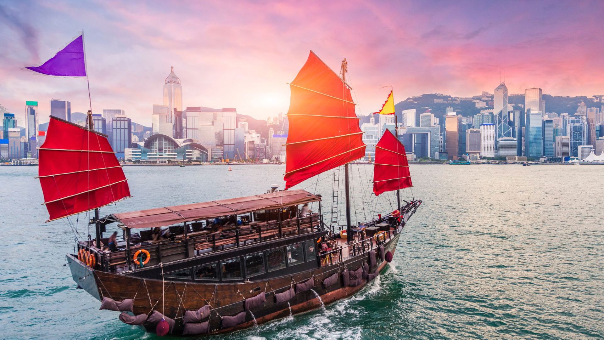 Sailboats in Hong Kong. Image Credit: Getty
