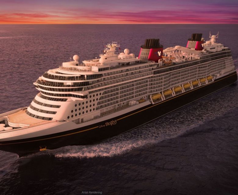 Disney Destiny at Sea - aerial shot