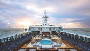 Oceania Insignia Pool Deck Sunset