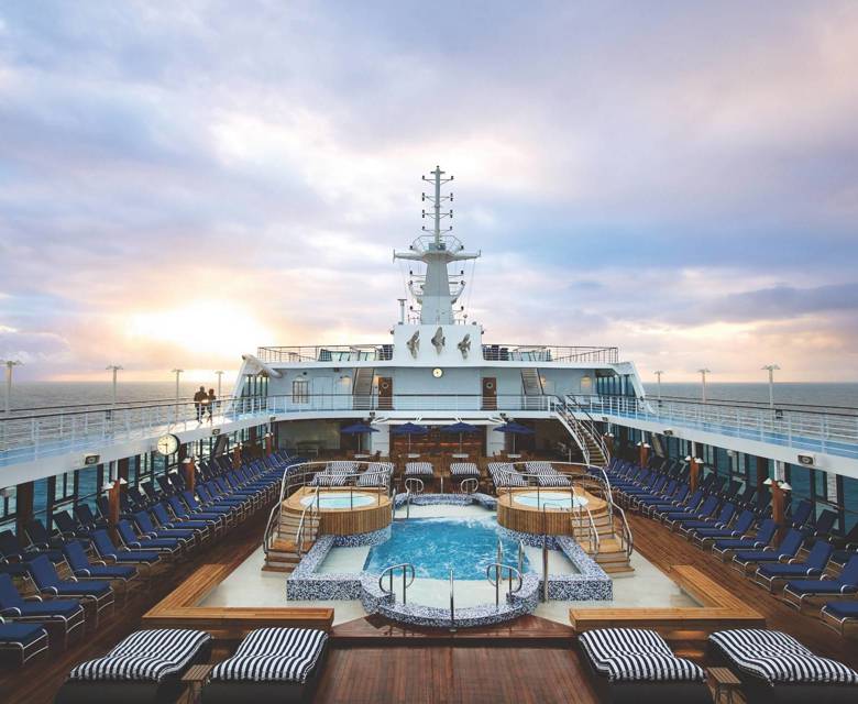Oceania Insignia Pool Deck Sunset