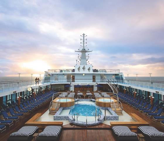 Oceania Insignia Pool Deck Sunset