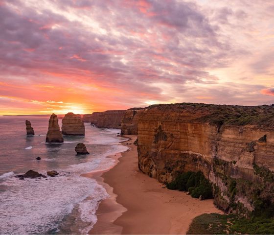 Great Ocean Road Sunset CR Visit Victoria