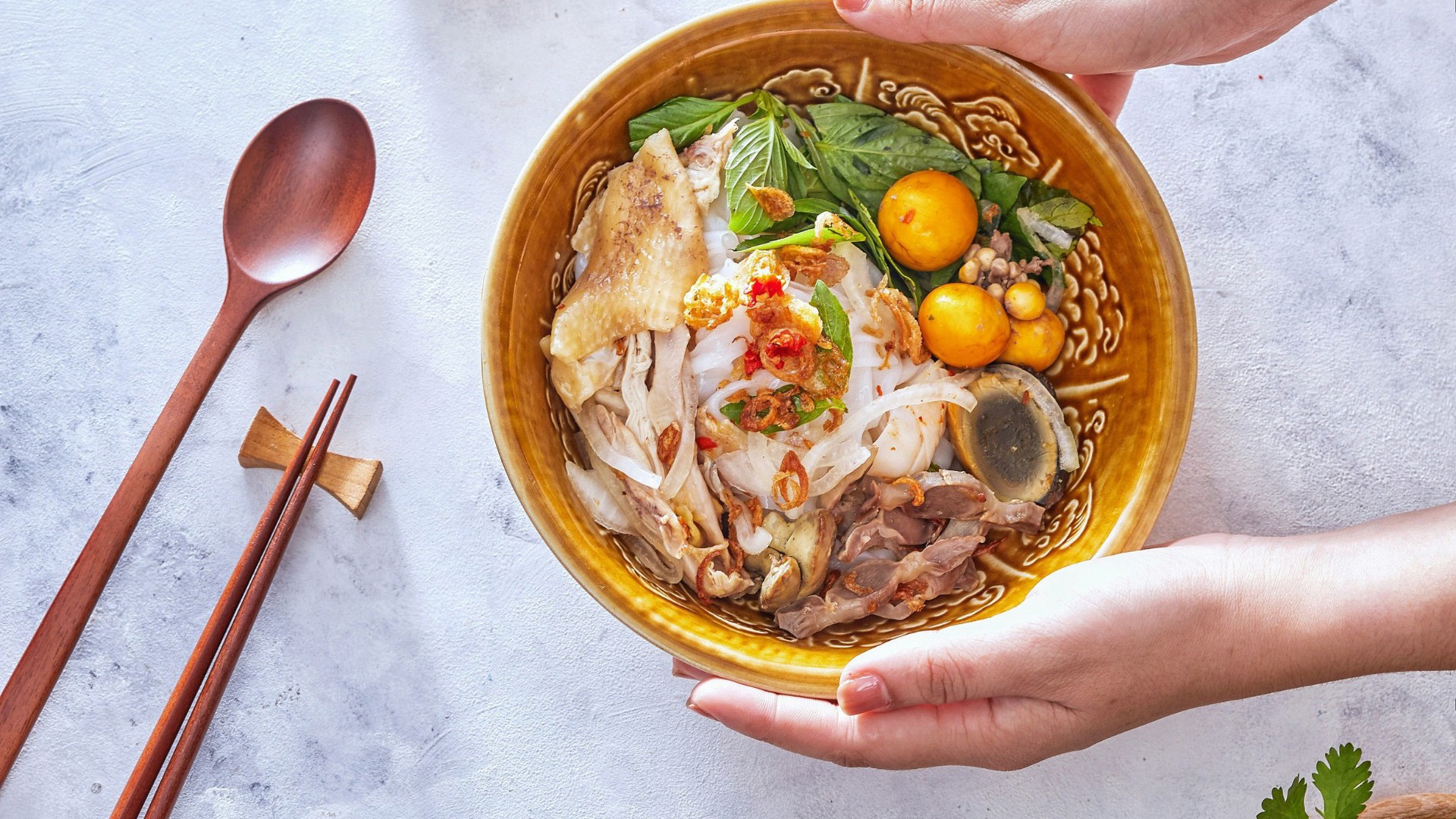 Bowl of Vietnamese food - Credit image: Unsplash/Thoa Ngo