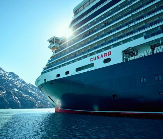 Queen Elizabeth docks in Alaska