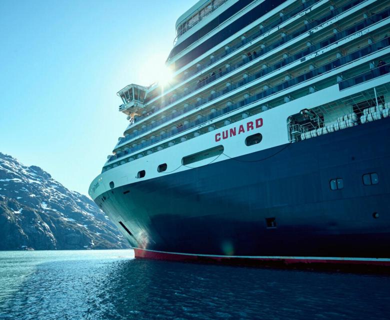 Queen Elizabeth docks in Alaska