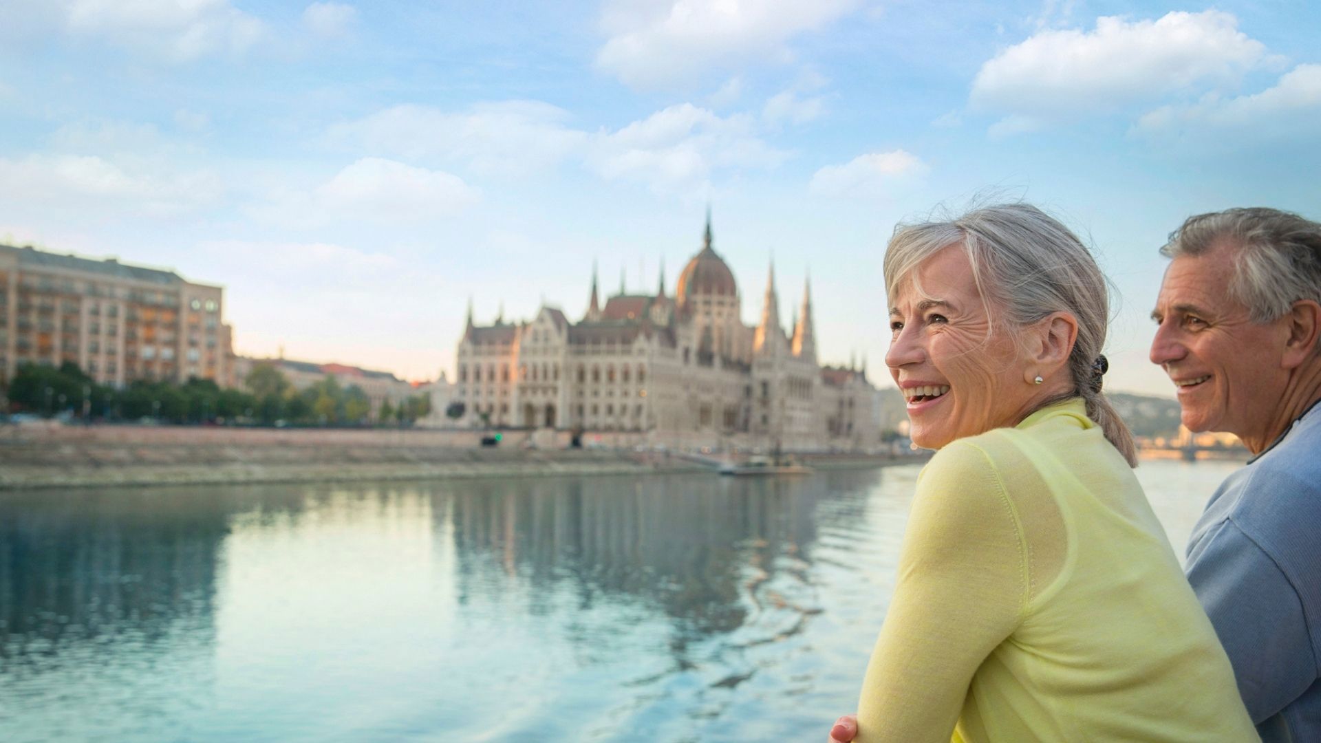 Uniworld - Couple in Sunset Sundeck in Europe