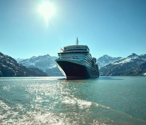 Queen Elizabeth cruising Alaska