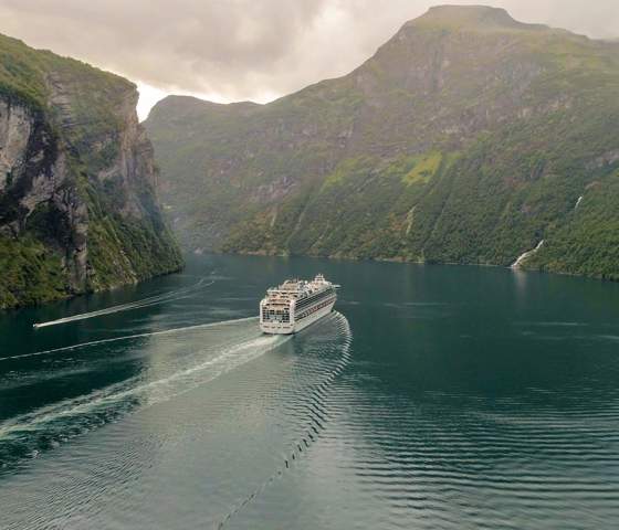 Princess cruising Fiordland National Park in NZ