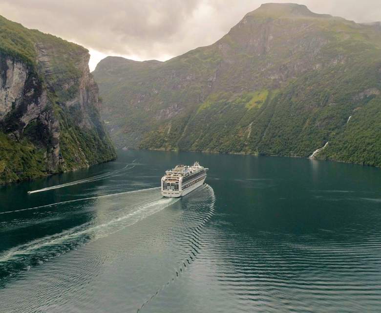 Princess cruising Fiordland National Park in NZ