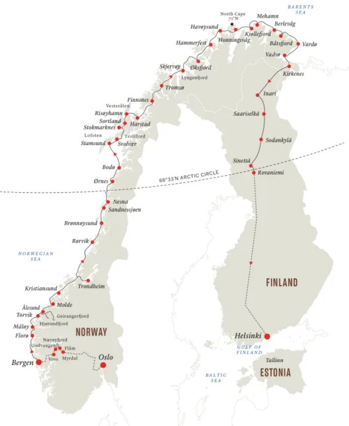 Follow The Lights Northbound Map