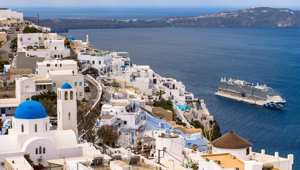 Sun Princess in Santorini Greece