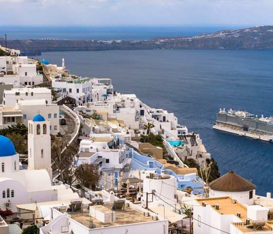 Sun Princess in Santorini Greece