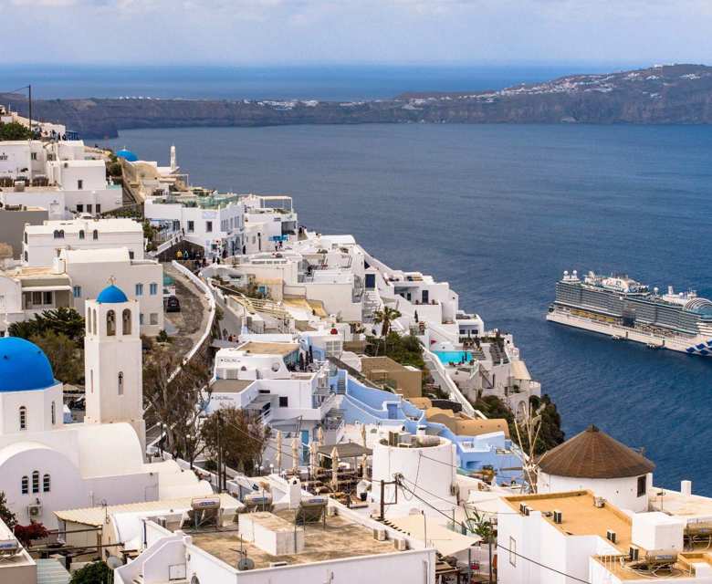 Sun Princess in Santorini Greece