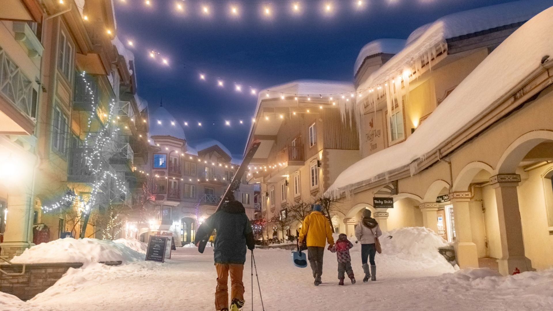 Sun Peaks Ski through Village