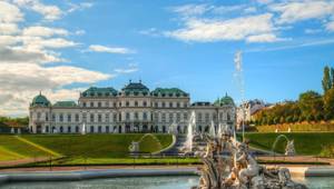Belvedere Palace Fountains Vienna