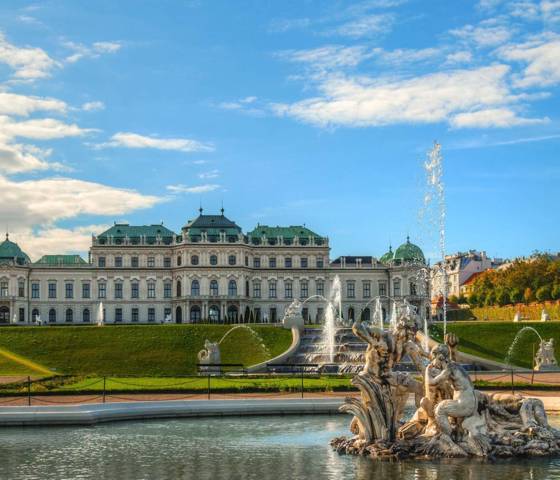 Belvedere Palace Fountains Vienna