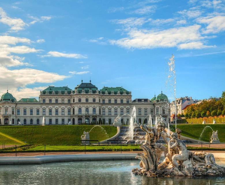 Belvedere Palace Fountains Vienna