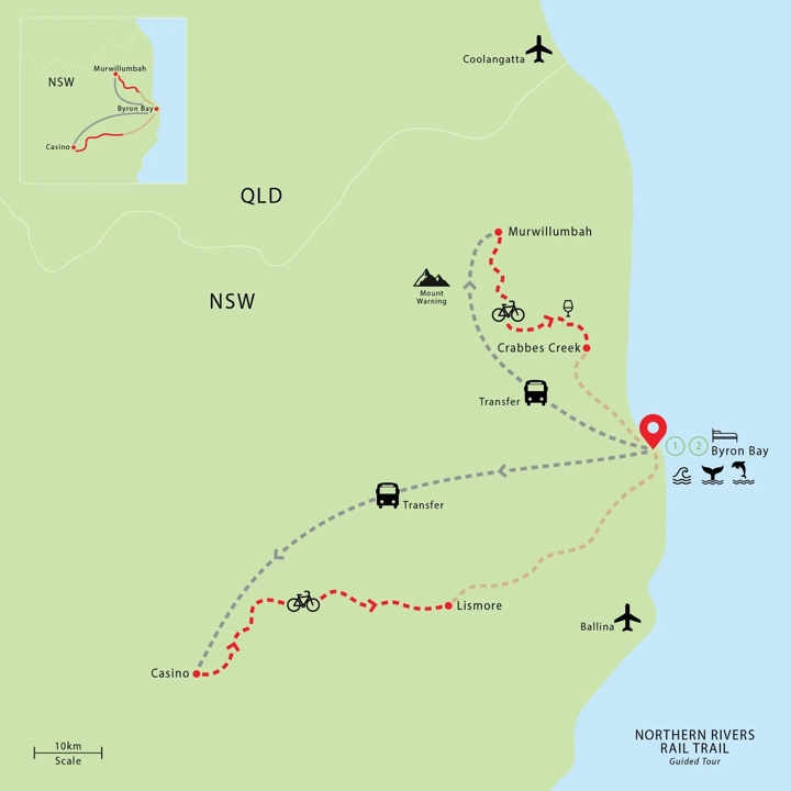 Northern Rivers Rail Trail Map