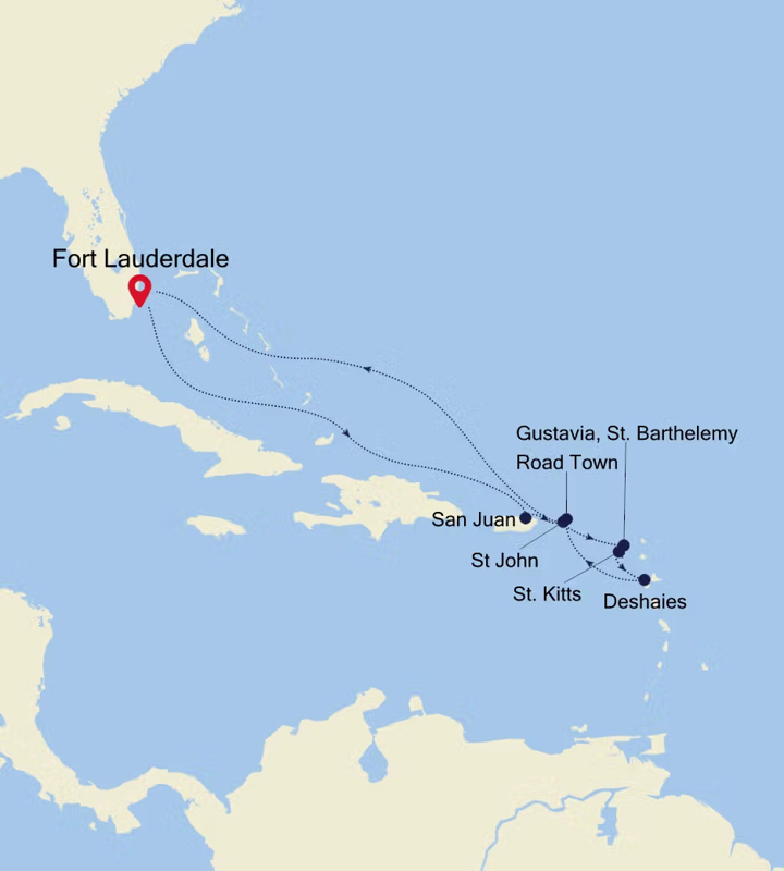 Caribbean Getaway Map
