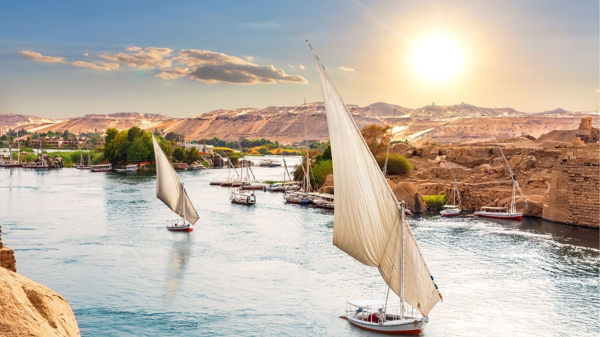 Aswan Traditional Nile Sailboats