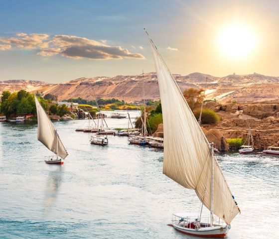 Aswan Traditional Nile Sailboats