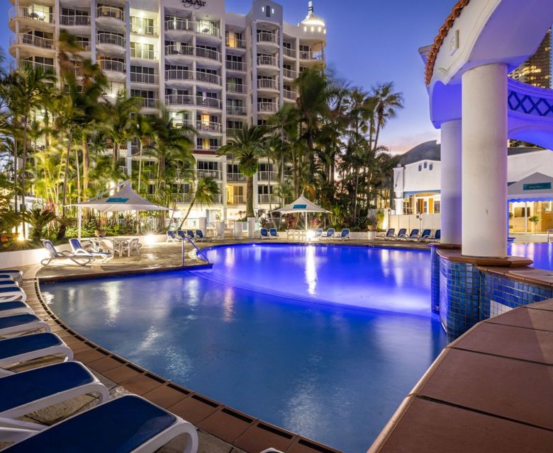 Bel Air on Broadbeach - night pool